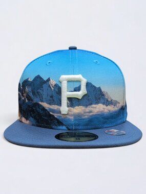 Pittsburgh Pirates Hat Cap Fitted Sz 8 Blue Mountain Photoreal New Era 59FIFTY